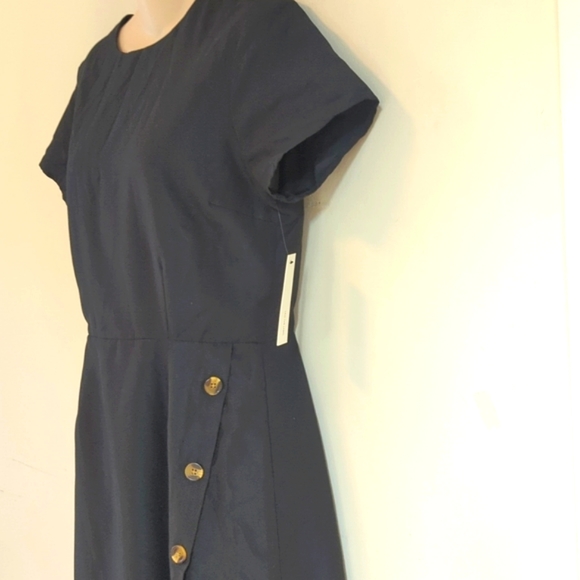 Lani The Label Asymmetrical Button Side Midi Dress - Picture 3 of 16